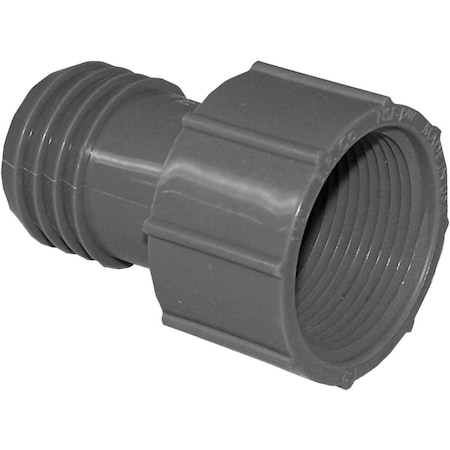 Boshart 1-1/4 In. FPT x 1-1/4 In. Insert Polypropylene Hose Adapter UPVCFA-12
